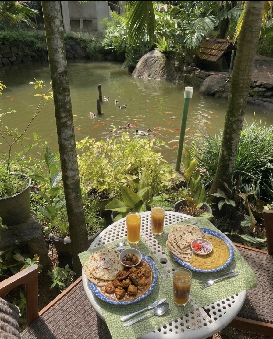 Pondside breakfast